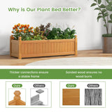 HAPPYGRILL Raised Garden Bed, Elevated Planter Box with Drainage Holes, Outdoor Wood Planter Container for Vegetables Flowers & Herbs, Planter Raised Beds for Garden, Patio, Balcony HAPPYGRILL