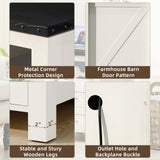 Joaxswe Nightstand with Charging Station and USB Port, Farmhouse Night Stand with 2 Drawers and Shelf Storage, Wooden Side End Table, Bedside Cabinet for Bedroom, Living Room, Closet, Office (White) Joaxswe