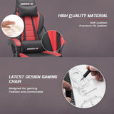 BOSSIN Gaming Chair with Footrest and Massage 400lb Weight Capacity, Big and Tall Gaming Chair for Adults, Ergonomic Heavy Duty Gaming Chair with Large Size Seat and High Back BOSSIN