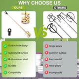 Paint Mixer for Drill - Drill Paint Mixer Works with Any Drill Bit - Rust-Proof Paint Stirrer for Drill - Paint Stirring Drill Attachment for 1-5 Gallon Bucket - Drill Mixer for Paint, Resin & Epoxy VIXAVI