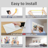 JBER Art Acoustic Panels, 3 Pack Self-Adhesive Large Wall Art Paintings for Wall Decoration, Sound Absorbing Panels for Living room, Bedroom, office 17.1×11.8" (Wild Flowers) JBER