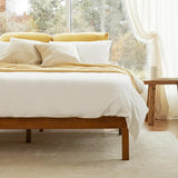 LIFEMENT Classic Wood Platform Bed Frame, Essential, Noise Free, Under Bed Storage, No Box Spring Needed, Easy Assembly (Cherry, King (U.S. Standard)) LIFEMENT