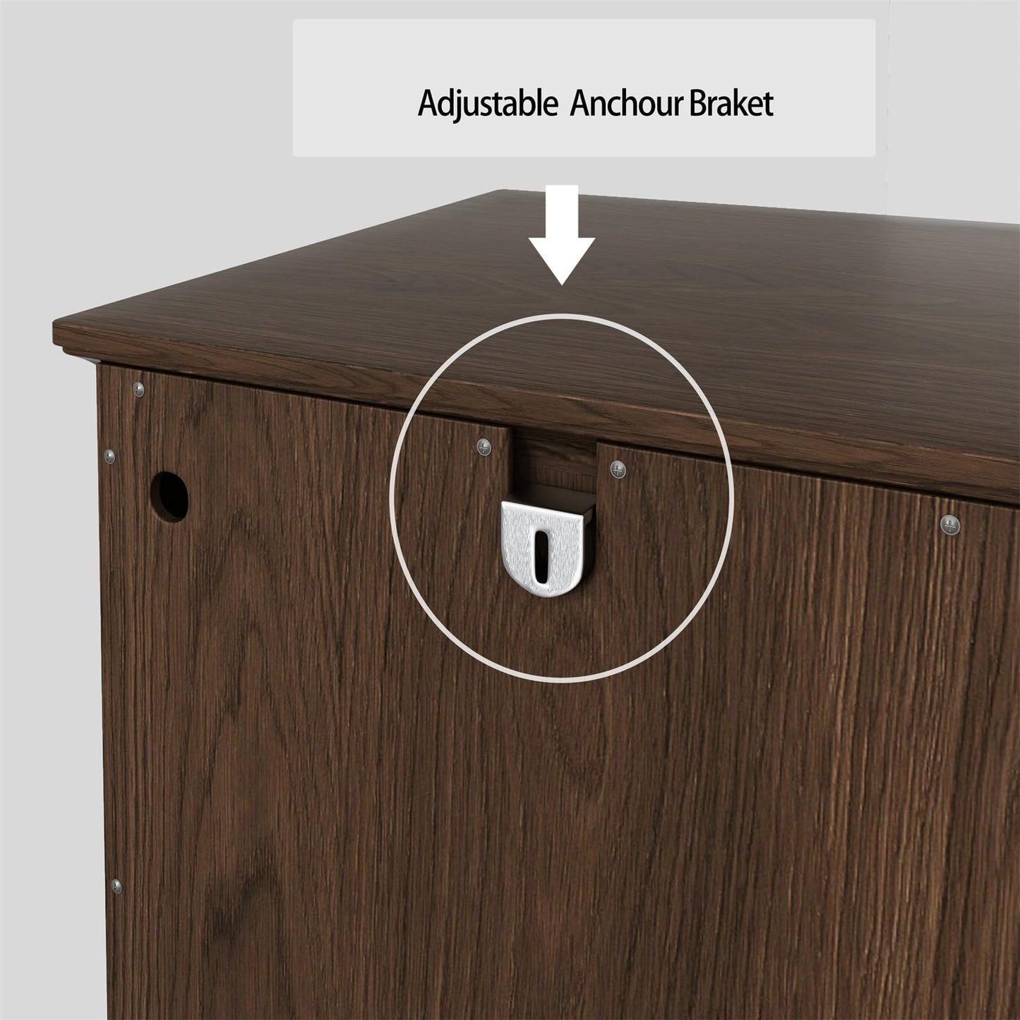 UpWiew Tilt Out Trash Cabinet Wooden, Single Door 10 Gallons, Dark Walnut - WoodArtSupply