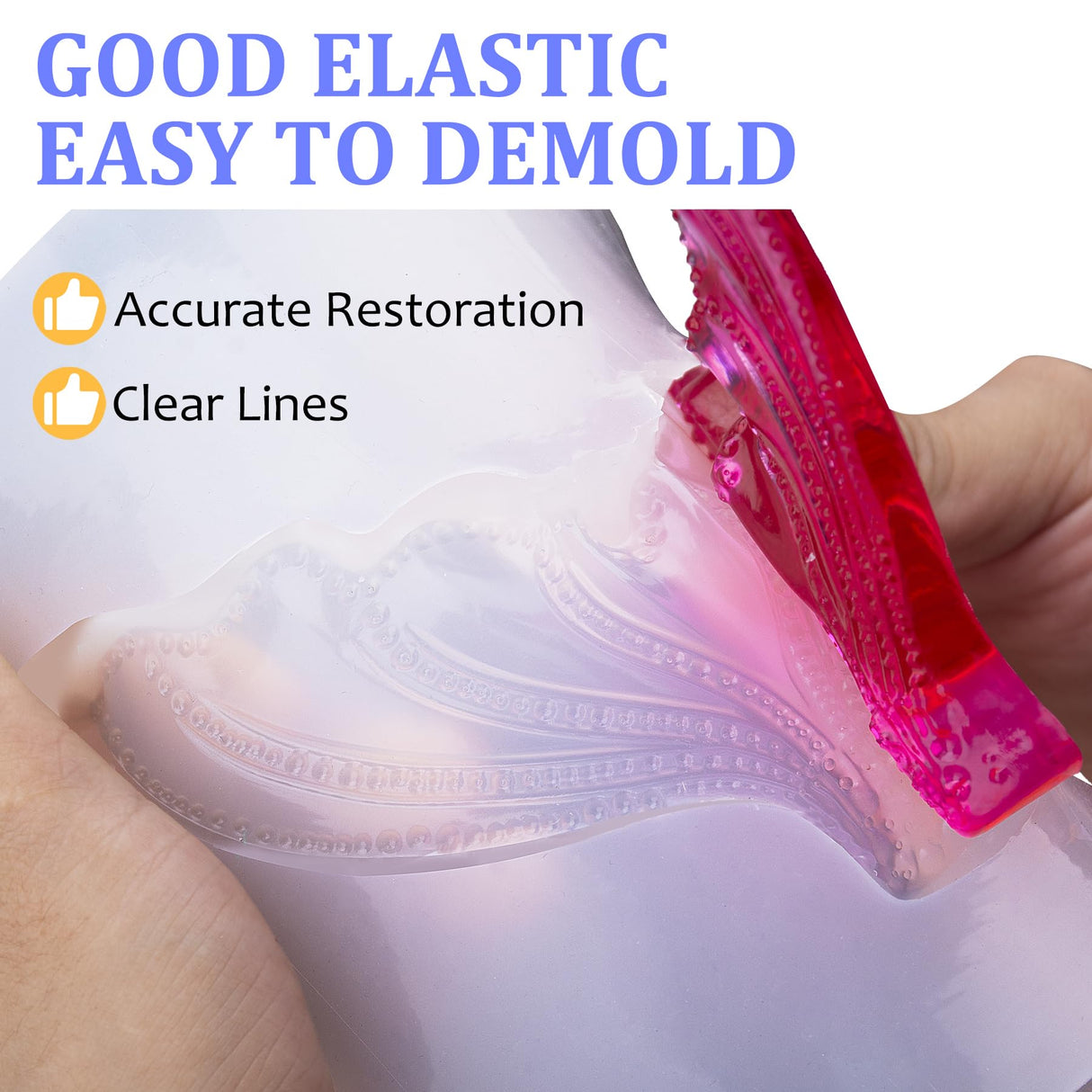 Silicone Mold Making Kit - 100oz Translucent Liquid Silicone Rubber for Mold Making - Elastic 1:1 Mixing Ratio Fast Curing Molding Silicone for Casting, DIY Resin Molds, Candle Molds, Soap Mold, Craft Vividye