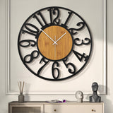 LEIKE Large Wall Clocks,Silent,Non Ticking,Battery Operated Rustic Round Modern Big Wood Wall Clock for Living Room, Bedroom,Kitchen,Farmhouse,Office,Home Decor LEIKE