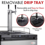 Kegco Kegerator, Dual Tap, Stainless Steel Kegco