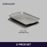 Circulon Total Bakeware Set Nonstick Cookie Baking Sheets, 2 Piece, Gray Circulon