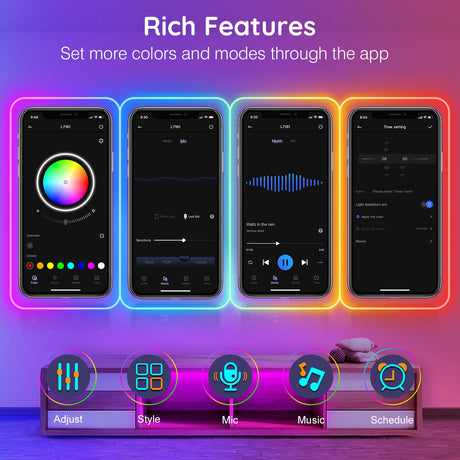 Led Neon Rope Lights 32.8Ft,Control with App/Remote,Flexible Led Rope Lights,Multiple Modes,IP65 Outdoor RGB Neon Lights Waterproof,Music Sync Gaming Led Neon Strip Lights for Bedroom Indoor Led Light AILBTON
