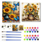 2 Pack Sunflower Paint by Numbers Kit for Adults Beginner with Framed,Flower Easy Adult Paint by Number Kits on Canvas DIY Painting for Beginners Art by Numbers for Home Wall Decor 10x12-10x10Inch NEGEKFKX
