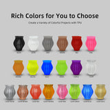 Geeetech TPU Filament 1.75mm, Shore 95A Flexible 3D Printer Filament with High Elasticity, 1KG (2.2lbs) Spool, Dimensional Accuracy ±0.03mm, Fits Most FDM Printers, Clear Blue Geeetech