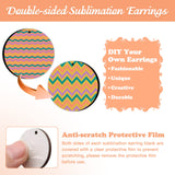 ZOCONE 60 Pcs Sublimation Earrings Blank, Earring Blanks for Sublimation Printing, Unfinished Round Heat Transfer Earring Pendant with Earring Hooks Cardboard Bags for Women DIY Earring Project ZOCONE