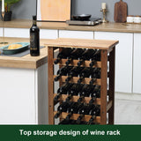 everous Wooden Wine Rack, 7 Tire Floor Wine Storage Rack, 28 Bottles Holder, Freestanding Display Rack for Kitchen, Pantry, Cellar, Natural Free everous