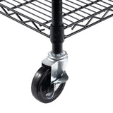TRINITY Basics 3-Tier Adjustable Wire Shelving with Wheels for Kitchen Organization, Garage Storage, Laundry Room, NSF Certified, 600 to 1350 Pound Capacity, 60” by 24” by 54”, Black TRINITY