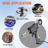 Soldering Iron Kit, Auto Feed Soldering Gun with LCD Display and ±1°C Precision Temp Control, 8-in-1 Set with Wire, Pump, Tip Cleaner, 5 Tips for Electronics Repair DIY, PCB, SMD NEWACALOX