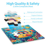 Space Ocean Train Magnetic Puzzles for Kids Ages 3-5, 20-25-30 Pieces Toddler Puzzles, Magnet Travel Jigsaw Puzzles Toys, Preschool Learning Toy Kids Puzzles for 2 3 4 5 6 Year Old Kids Birthday Gifts Jeacirio