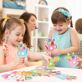 Gersoniel 24 Sets Mother's Day Crafts for Kids Classroom Card Making Kits DIY Greeting Cards Set 24 Cards 24 Envelopes 24 Sheets Stickers for Toddler Kids School Handmade Activities Gersoniel