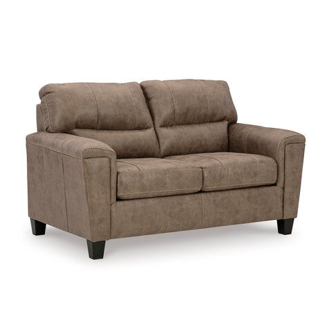 Signature Design by Ashley Navi Modern Loveseat with Removable Cushions, Dark Brown Signature Design by Ashley
