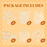 Fall Thanksgiving Crafts for Kids - 24 PCS DIY Wood Magnet Painting Kit with Cards - Thanksgiving Classroom Activities, Autumn Holiday Decorations, Fall Goodie Bag Favors for Boys & Girls GOGREENWOVEN