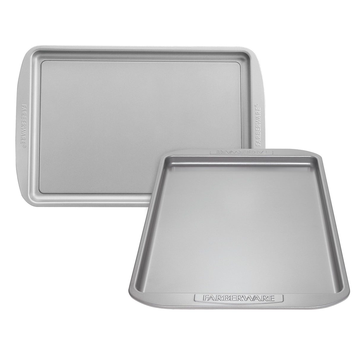 Farberware Nonstick Bakeware Set, Nonstick Cookie Sheets / Baking Sheets - 2 Piece, Gray Farberware
