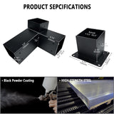 DEVALLEY 3-Way T-Shape Pergola Bracket Kit,Woodwork Brackets with Screws for 4x4(Actual:3.5"x3.5") Wood Beams for Patio Pergola,Log Cabin Gazebo W/Hardware(1Pack) DEVALLEY