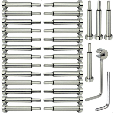 Sowtowe 3/16 Invisible Cable Railing Hardware,30 Pack Invisible Turnbuckle Kit,for Wood & Metal Post Cable Railing System Sowtowe