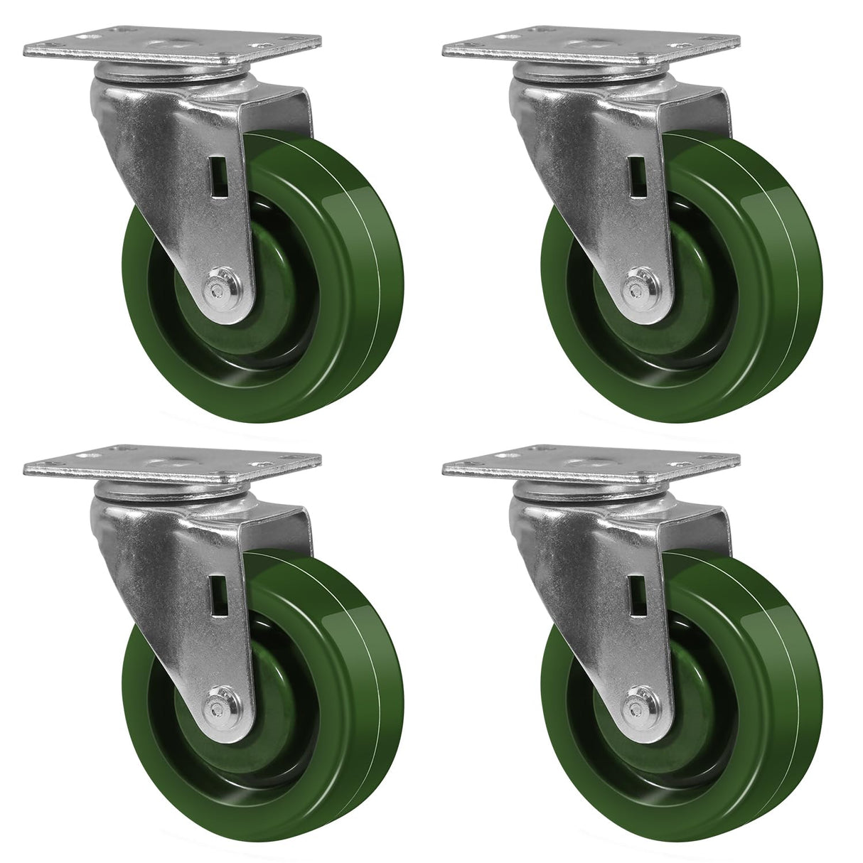 HANDSAMMU 4"X1.5" Heavy Duty Casters-High Temperature Oven Rack Casters, Industrial casters-Set of 4 with Loading Capacity: 2800LB (4 Swivel) Handsammu