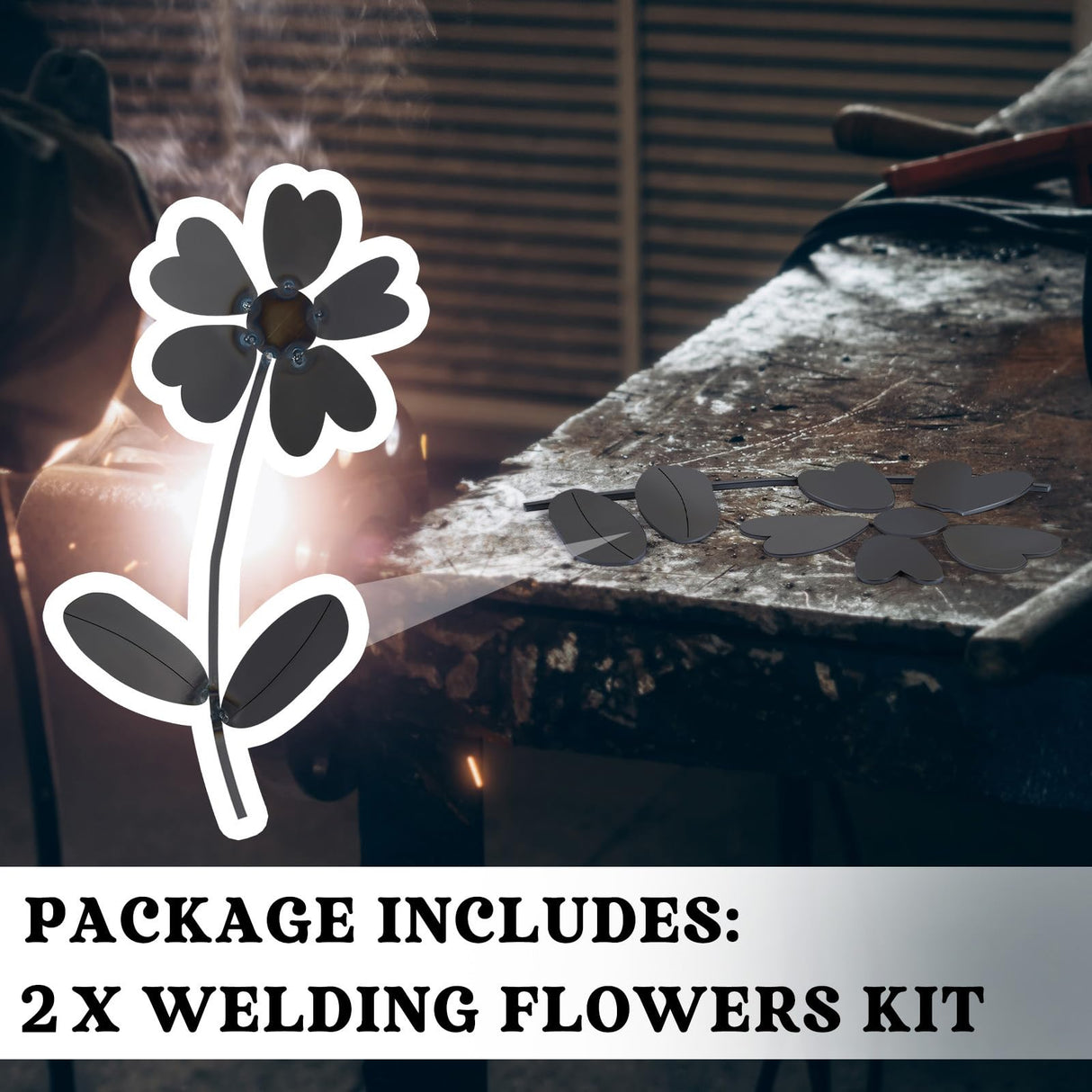Therwen Welding Kits Flower Welding Coupons 16 Gauge Tig DIY Stainless Steel Welding Practice Kit Metal with Mig, Tig, Gas, Arc, Stick (Classic,2 Sets) Therwen