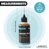 Liquid Solder Flux Dropper (30 ml/1 Oz.) I RMA Liquid Solder Flux I Soldering Flux I Electrical Solder I No Clean Liquid Flux I Rosin Flux I Soldering Flux for Electronics I Lead Free Liquid Solder I QUIMTECH