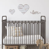 Chitidr 3 Pieces Heart Shaped Wood Sign Heart-Shaped Wooden Wall Sign Wood Heart Wall Decor Rustic Hanging Sign Wooden Heart Plaque for Home Farmhouse Living Room Bedroom (White) Chitidr