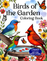 Birds of the Garden:Coloring Book: A Bold and Simple Garden Bird Coloring Book for All Ages | 38 Stress-Relieving Large Designs Featuring Backyard ... Flowers (Nature’s Wonders Coloring Books) Majosta