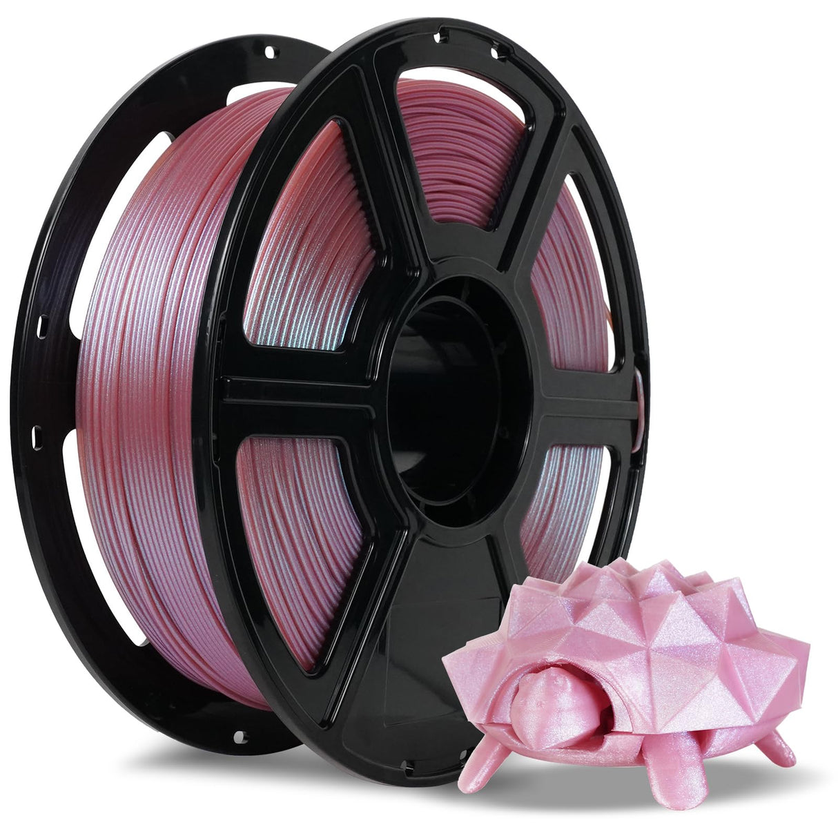 FLASHFORGE PLA Filament 1.75mm +/- 0.02mm Rose Quartz, Color Changeable 3D Printer Filament 1kg (2.2lbs), Chameleon 3D Printing Filament Changing Colors with Light, Perfectly Hide The Layer Line FLASHFORGE