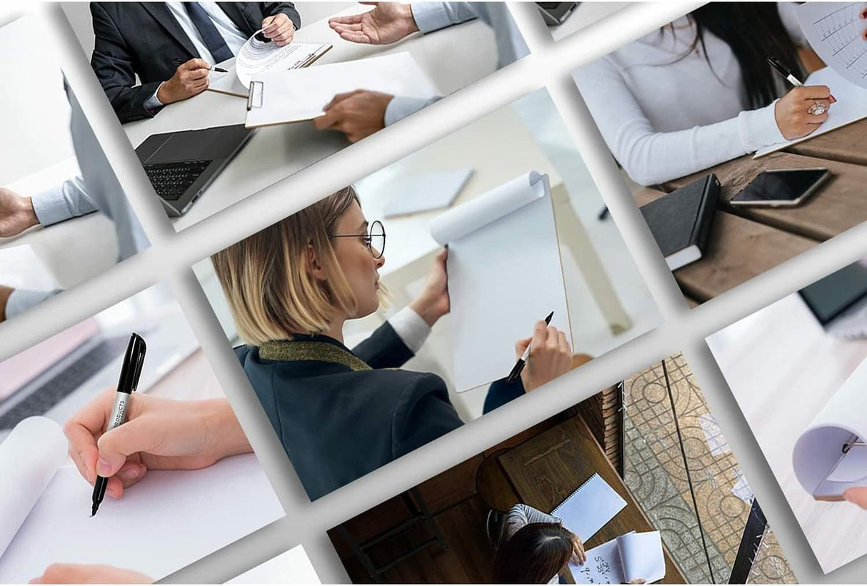 SCRIBBLEDO Dry Erase Clipboard Durable Double-Sided 9"x12" White Board Clipboard with Low Profile Clip White Clipboard for School Teacher Classroom Office Warehouse and Home Use Scribbledo