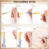 JSRQT Honey Gnomes Punch Needle Kit for Beginners, Punch Needle Embroidery Starter Kit for Adult Kids, DIY Cross Stitch Punch Needle Rug Hooking Beginners Kit with Punch Needle Tool for Home Decor JSRQT