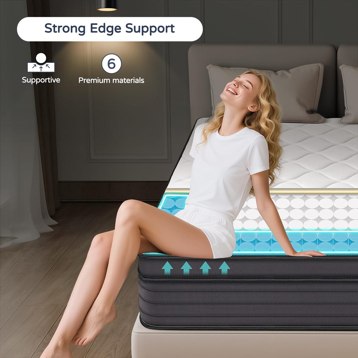 SIMARTH Twin Mattress 10 Inch for Kids Memory Foam Hybrid Mattress with Motion Isolation and Pressure Relief, Strong Edge Support, Pocket Spring Twin Size Mattres in a Box SIMARTH
