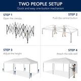 Best Choice Products 10x20 Party Tent, Heavy Duty Waterproof Large Outdoor Event Easy Pop Up Canopy Shelter w/Sidewalls, 1-Button Setup, Wheeled Case, Weight Bags - White Best Choice Products