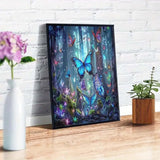 GEMFAMILY Butterfly Diamond Art Kits for Adults,5D Diamond Painting Kits for Butterfly Forest,DIY Round Full Drill Diamond Painting Kits for Beginner Home Wall Decor12 X 16Inch GEMFAMILY