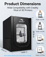 Creality Official 3D Printer Enclosure, Fireproof and Dustproof Tent Constant Temperature Protective Cover Compatible with Creality Ender 3/ Ender 3 V3 SE/Ender 3 V3 KE, 18.89”x 23.62” x28.34” Creality