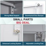 MIIIKO Metal Storage Cabinet with Locking Doors, 72" Tall Cabinet with 5 Adjustable Shelves for Home Office, Locking Utility Storage Cabinets MIIIKO