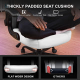 GTPLAYER Gaming Chair,Ergonomic Computer Desk Chair with Footrest and Massage Lumbar Support, High Recliner Chair with 360° Swivel Seat and Headrest (White) GTPLAYER