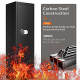 2025 8-Gun Fireproof Gun Safe for Rifles and Pistols, 51" Tall Quick Access Rifle Cabinet for Home Defense, 70lbs Heavy Duty Rifle Safe with Adjustable Rifle Racks fit Rifles of Different Heights Tiskgg