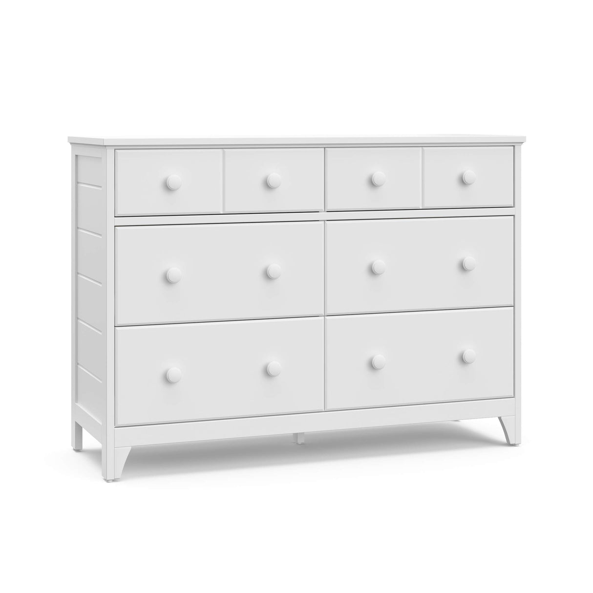 Storkcraft Moss 6 Drawer Dresser (White) – GREENGUARD Gold Certified Nursery Dresser, Safety-Focused Interlocking Drawer System, Chest of Drawers for Bedroom, Wood Craftsmanship Storkcraft