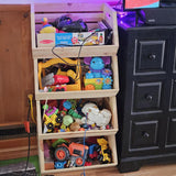 Wilson Wood Unfinished Large Stackable Openfront Pine Crate for Storage and Decoration at Home, Office, Kitchen, Bedroom, and Retail (17.8" x 16" x 9.5") (Set of 3) Wilson