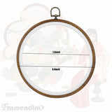 Framendino, 4 Pack Round Embroidery Hoops 8 Inch Imitated Wood Display Frame Circle Cross Stitch Hoop Rings for Art Craft Sewing Hanging Ornaments Framendino