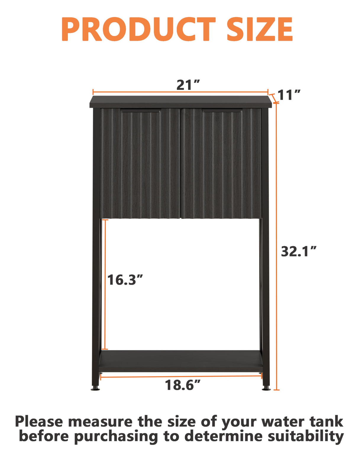 Piskyet 5-10 Gallon Fish Tank stand, Metal Frame Aquarium stand, Cabinet for Fish Tank Accessories Storage，Suitable for Turtle Reptile Tank Stand Terrarium Stand，220Lbs, Black Piskyet