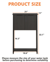 Piskyet 5-10 Gallon Fish Tank stand, Metal Frame Aquarium stand, Cabinet for Fish Tank Accessories Storage，Suitable for Turtle Reptile Tank Stand Terrarium Stand，220Lbs, Black Piskyet