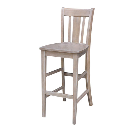 International Concepts San Remo Bar Height Stool, Washed Gray Taupe IC International Concepts