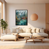 5D Diamond Painting Kits for Adults, Mountains and Waters Landscape Diamond Art for Beginners, DIY Full Round Drill Paint by Diamonds Dot Gem Art for Adults, Home Wall Decor 12x16 Inch Mosaflare