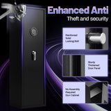 Marcree 8-10 Gun Safe for Rifles and Pistols, Gun Cabinet for Rifle and Shotgun Multi-Function, Biometric Fingerprint Large Rifle Safes for Home, with Inner Cabinet Dual Alarm System Marcree