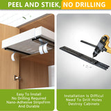 2 Pack Pull Out Cabinet Organizer 21" Deep Expandable Slide Out Drawer Organizers,No Drill Pull Out Drawers Adhesive with Nano Compatible Framed Cabinets Shelves For Kitchen Pantry Adjustable Width Mlinavn