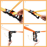 50FT Jungle Gym Ninja Warrior Training Equipment Hanging Monkey Bar, Adjust Kids Adults Obstacles Course Backyard Playground Trapeze Playset- Climb Rope Ladder, Wood Swing Bar, Ninja Ring, Monkey Fist Hokilands